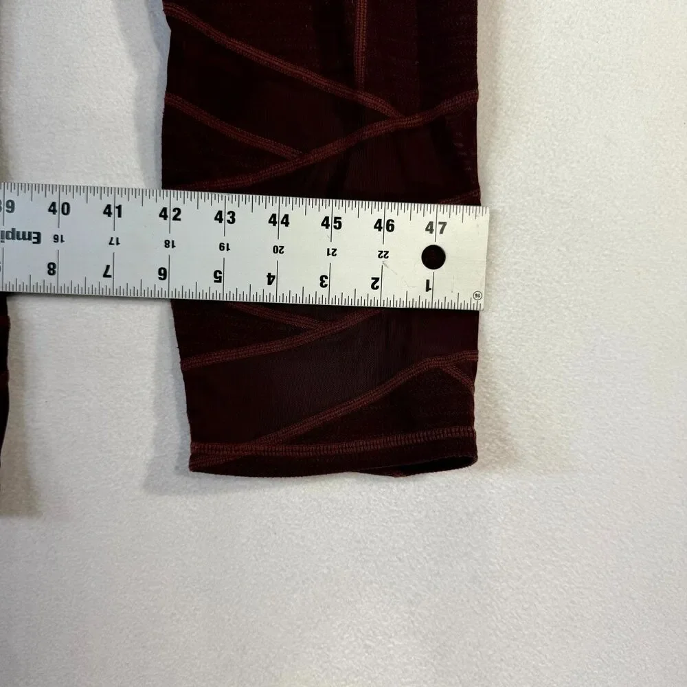 Athleta Maroon‎ Workout Capri Pants Womens Size L